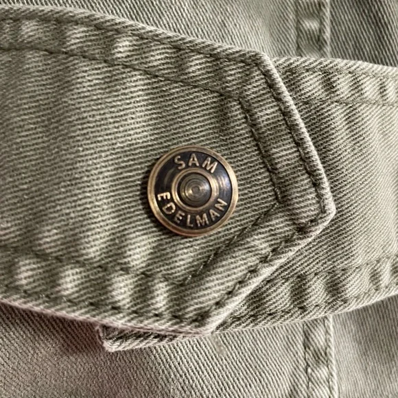 Sam Edelman Cropped Moto Jacket XS -army green - Picture 5 of 15